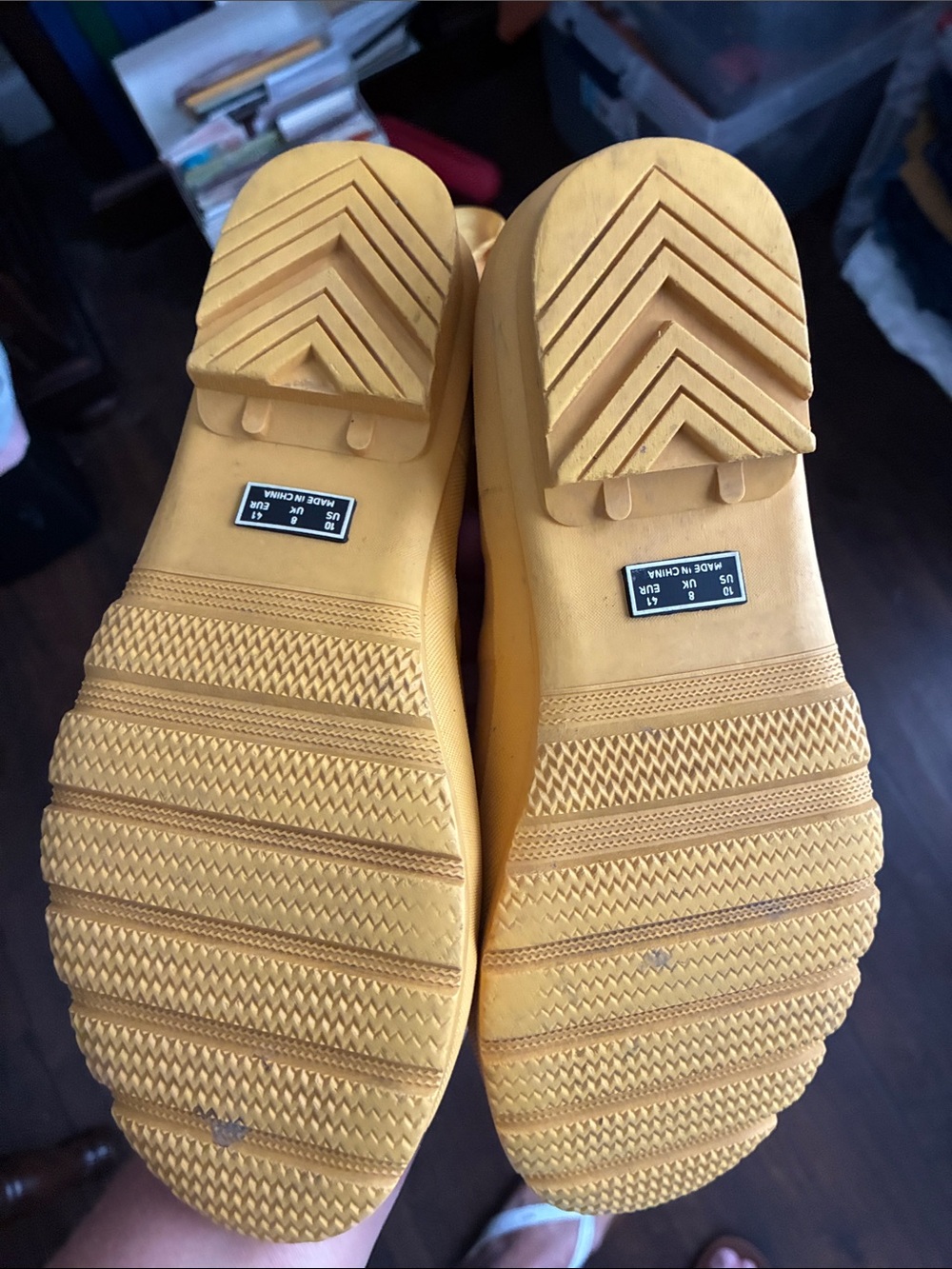 Lemon Bright Yellow Women's Rain Boots with Back Ribbon - Picture 7 of 7